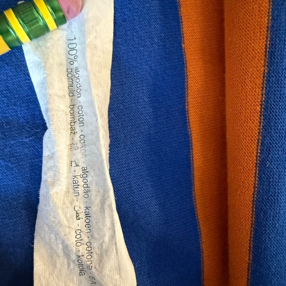 Zara teddy bear Striped Blue and Orange Crop Top medium - Picture 5 of 6